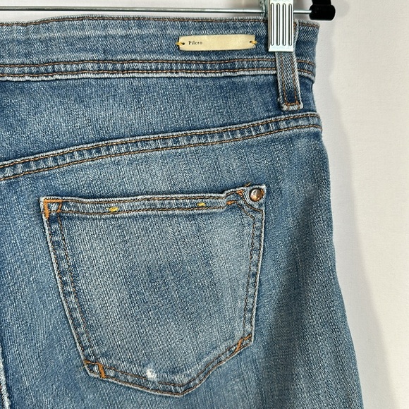 Pilcro and the Letterpress Light Blue Lightly Distressed Skinny Jeans - Picture 9 of 9